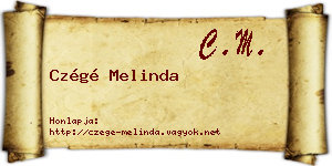 Czégé Melinda névjegykártya