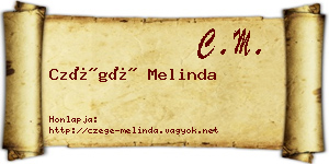 Czégé Melinda névjegykártya